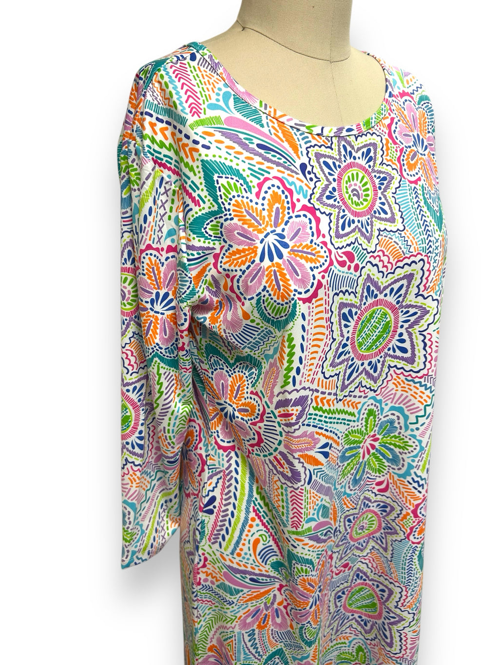 NEW JEANNE PIERRE KLIFA DAPHNE MAUI PRINT UPF50 DRESS SIZE XL
