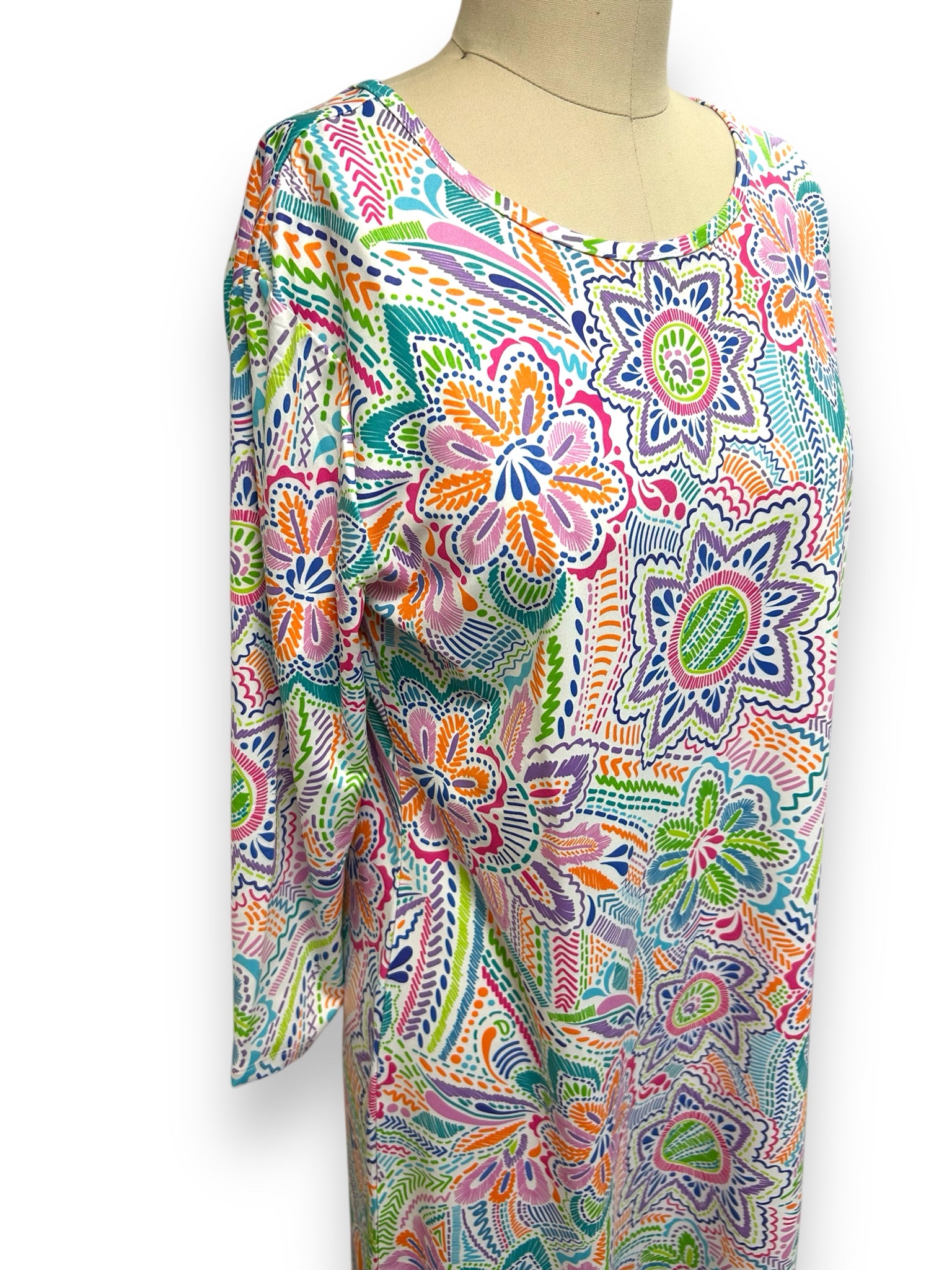 NEW JEANNE PIERRE KLIFA DAPHNE MAUI PRINT UPF50 DRESS SIZE XL