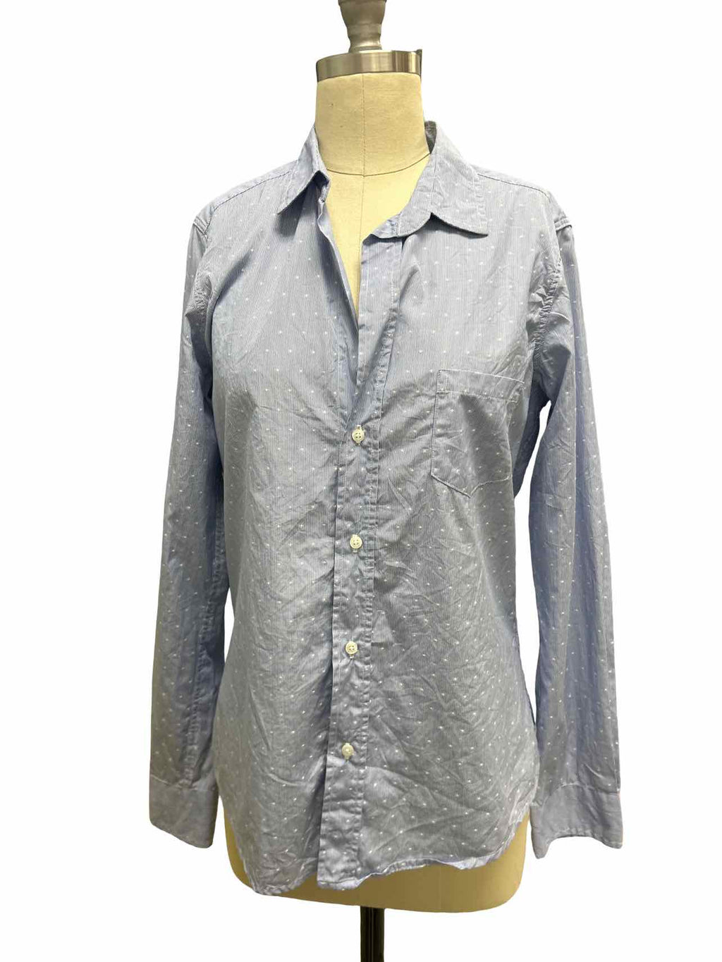 FRANK & EILEEN  BARRY DOT BUTTON DOWN SIZE: M