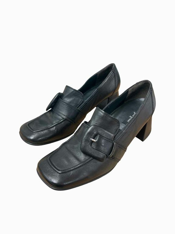 PAUL GREEN ROBIN HEEL LOAFERS BUCKLE  SIZE: 9