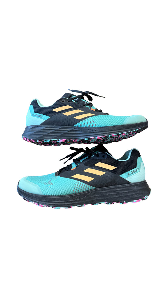 ADIDAS TERREX TWO FLOW TRAIL RUNNING SHOES IN TEAL