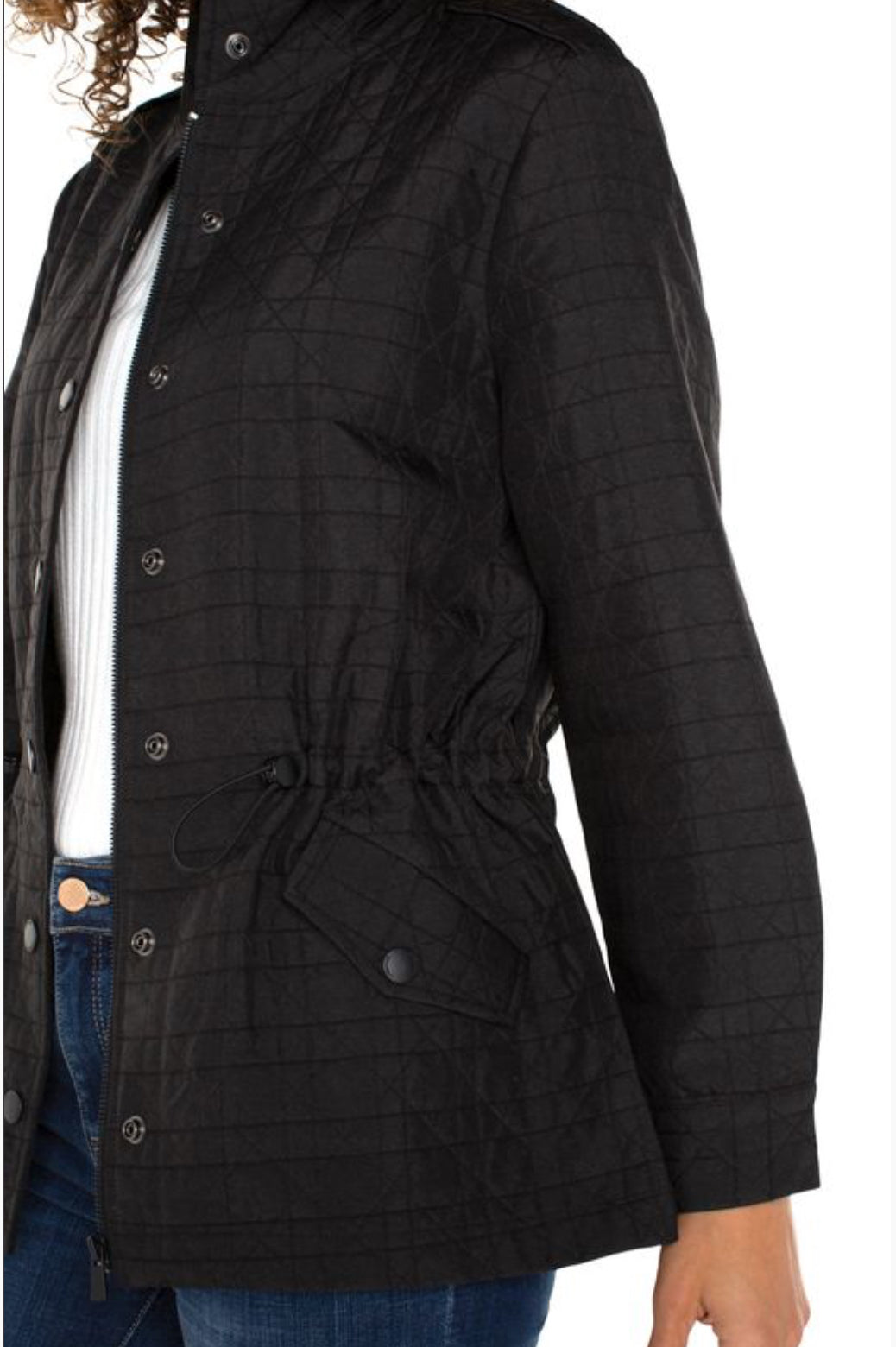 LIVERPOOL LOS ANGELES BLACK ULTILITY QUILTED JACKET SIZE XS