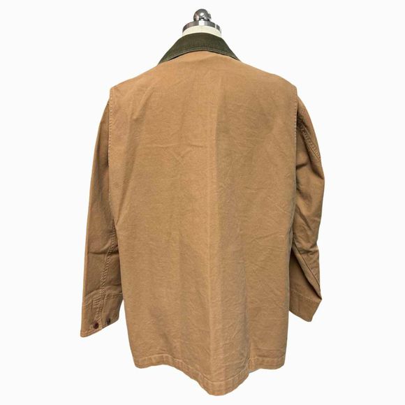 LL BEAN VINTAGE 100% COTTON CANVAS BARN CAMEL JACKET SIZE LP