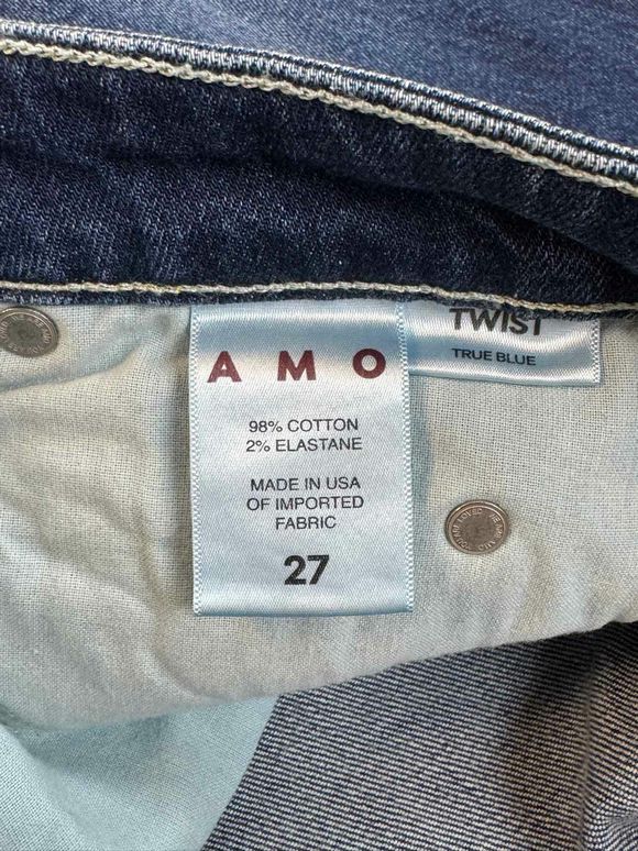 AMO TWIST DENIM DENIM JEANS SIZE 27