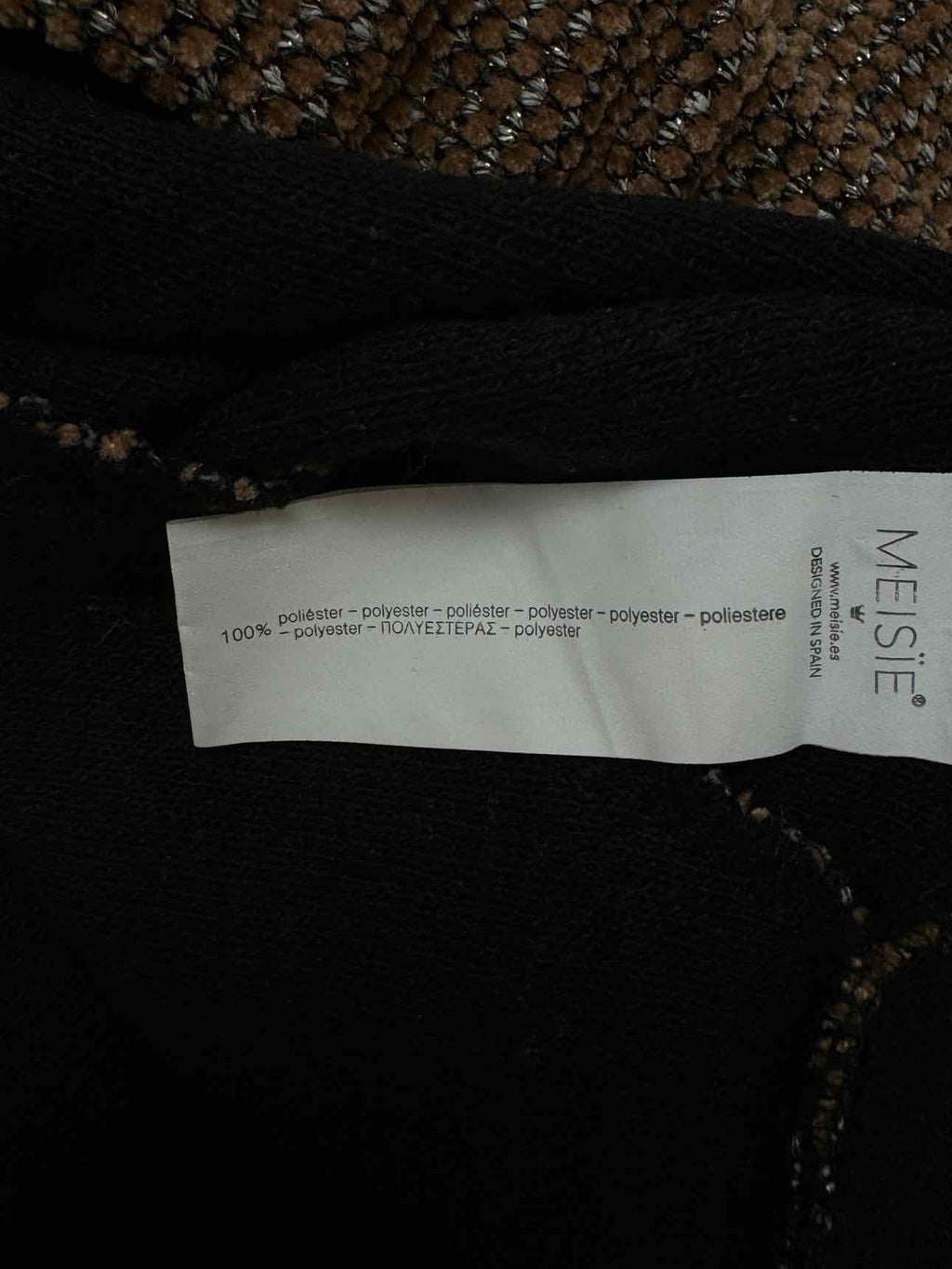 MEISIE PANTOLONI GRACE TWEED BROWN TROUSER SIZE M