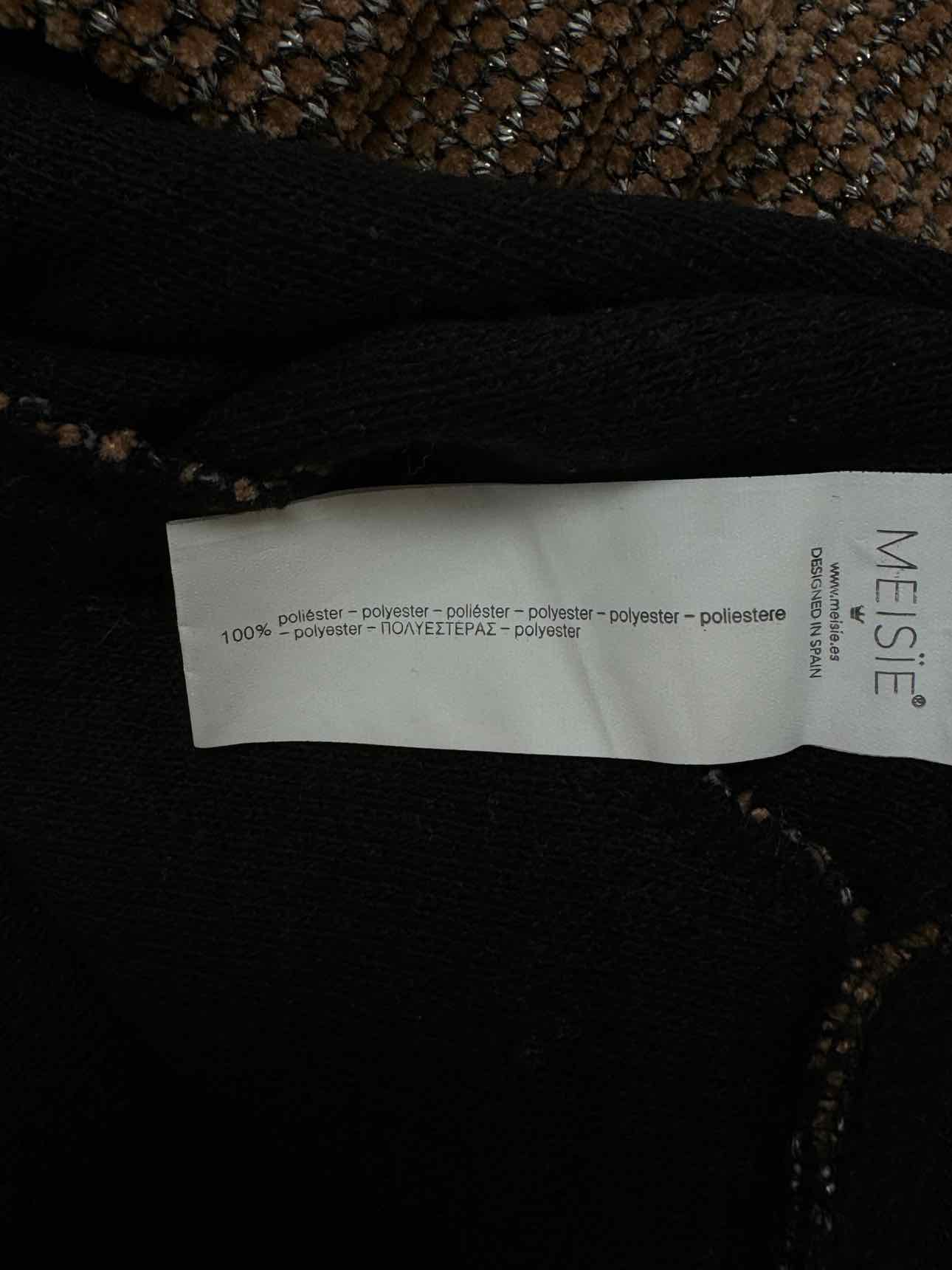 MEISIE PANTOLONI GRACE TWEED BROWN TROUSER SIZE M