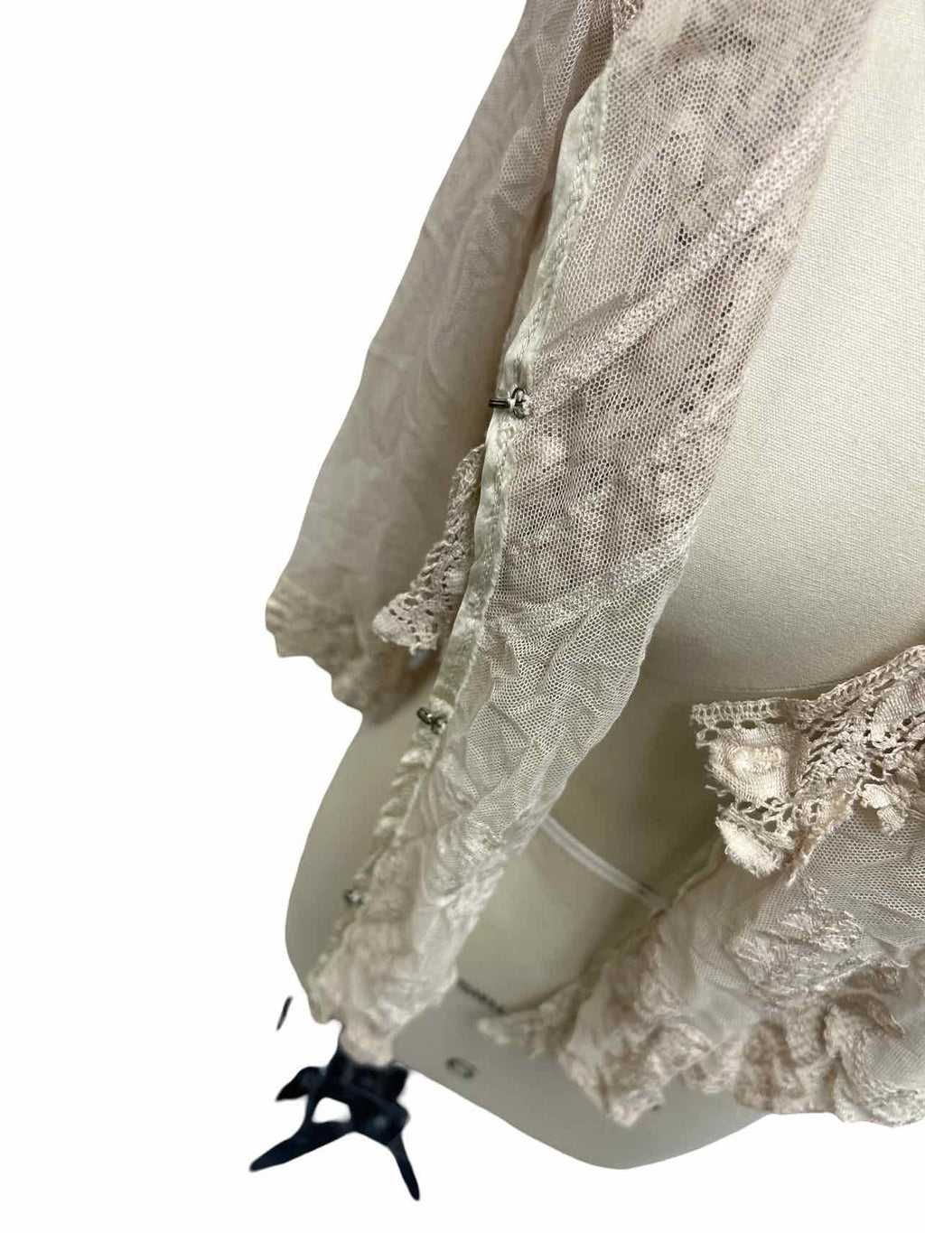 GARY GRAHAM 100% COTTON LACE CROP CARDIGAN SIZE: 2