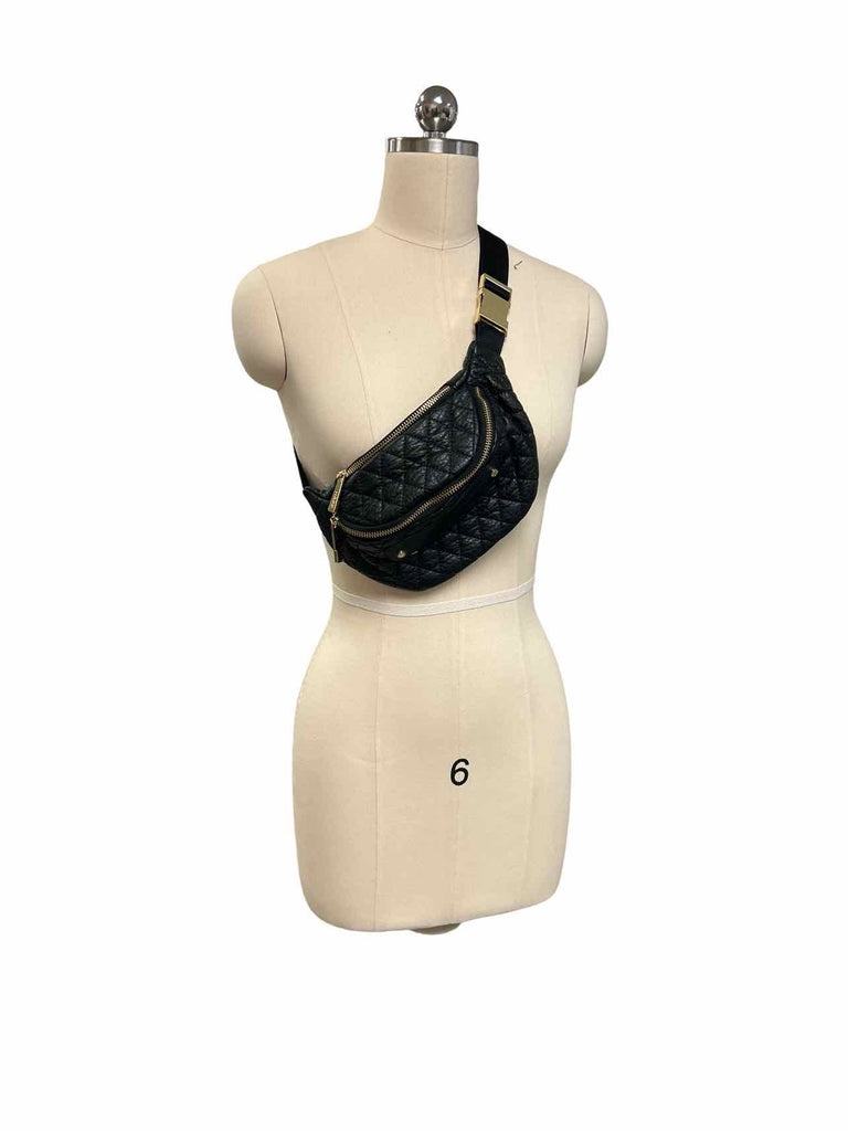 HAPP FEFE QUILTED LEATHER FANNY PACK BLACK