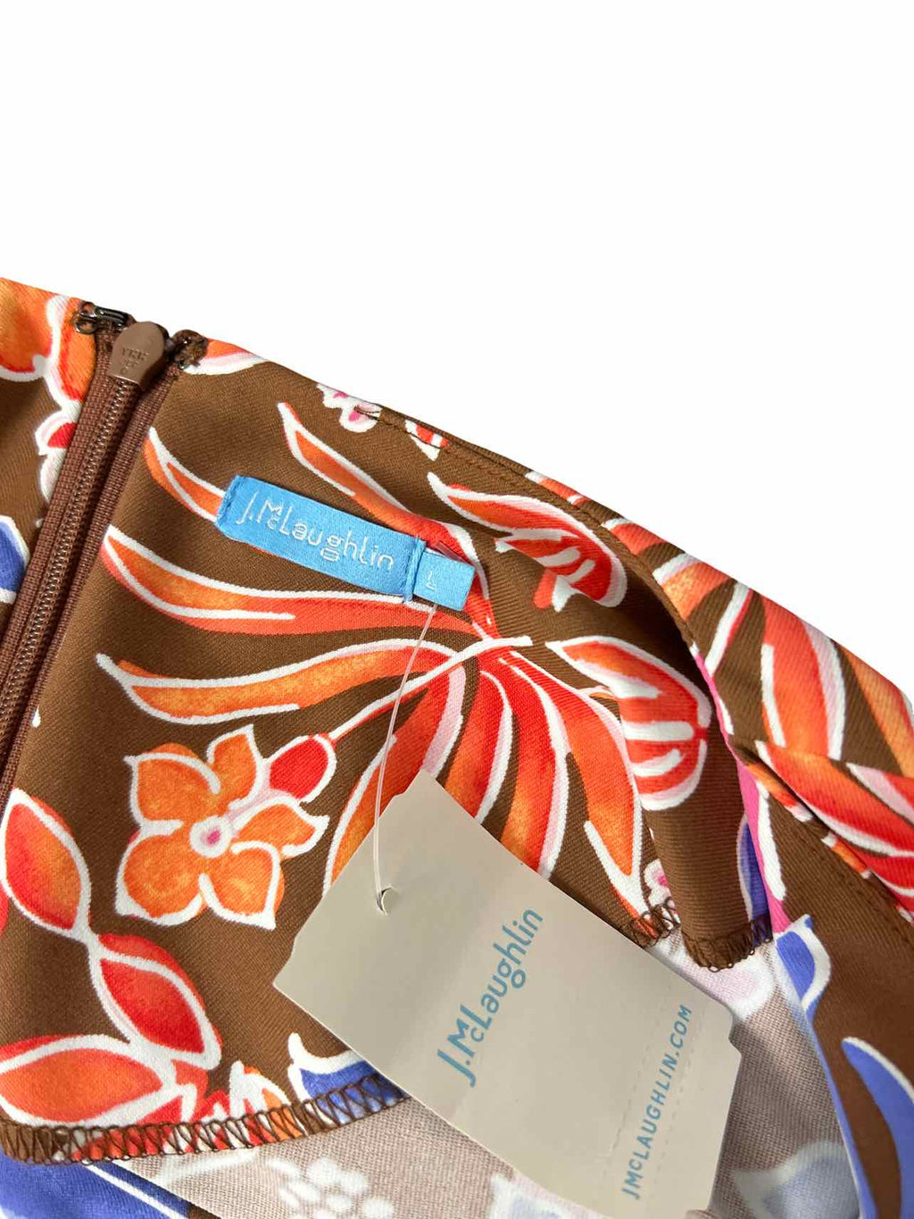 J MCLAUGHLIN NWT CAP SLEEVE HAVANA JERSEY FAUX WRAP DRESS SIZE: L
