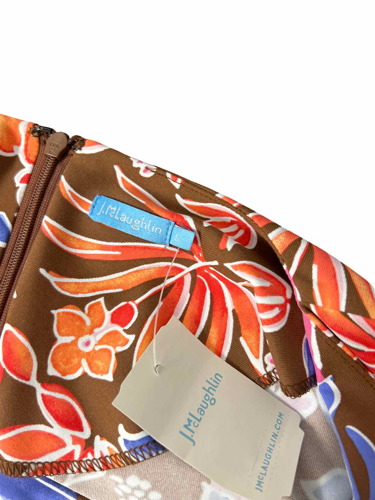 J MCLAUGHLIN NWT CAP SLEEVE HAVANA JERSEY FAUX WRAP DRESS SIZE: L