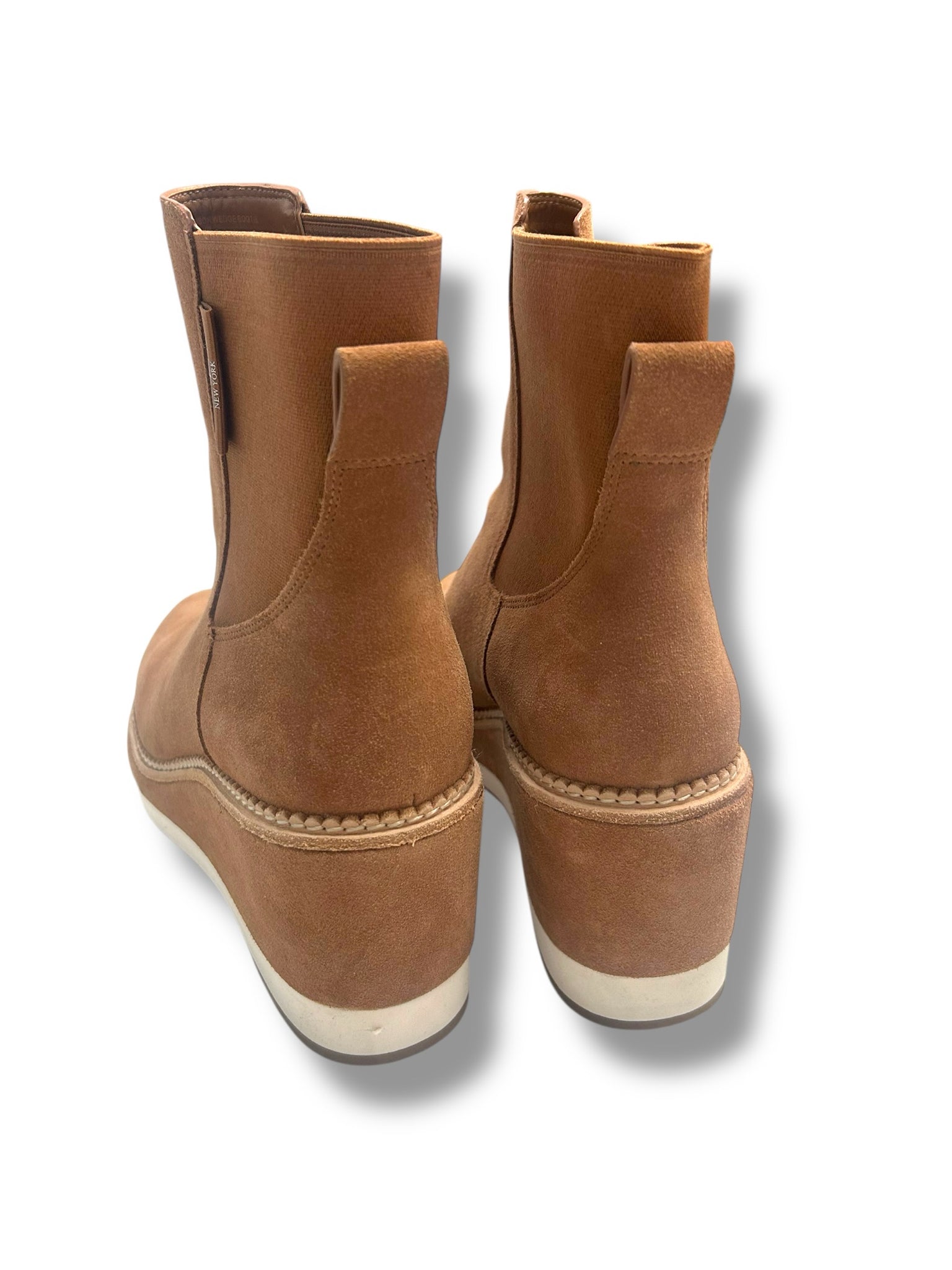 KATE SPADE ADDISON WEDGE TAN SUEDE PLATFORM BOOTIES SIZE 11