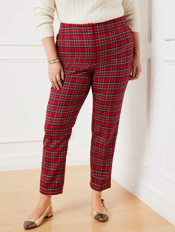 TALBOTS NWT HAMPSHIRE TARTAN SLIM ANKLE PANT SIZE: 14