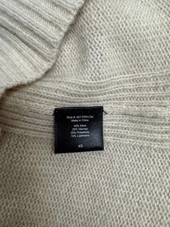 JENNI KAYNE BARRET WOOL CASHMERE BLEND OAT CARDIGAN SIZE XS