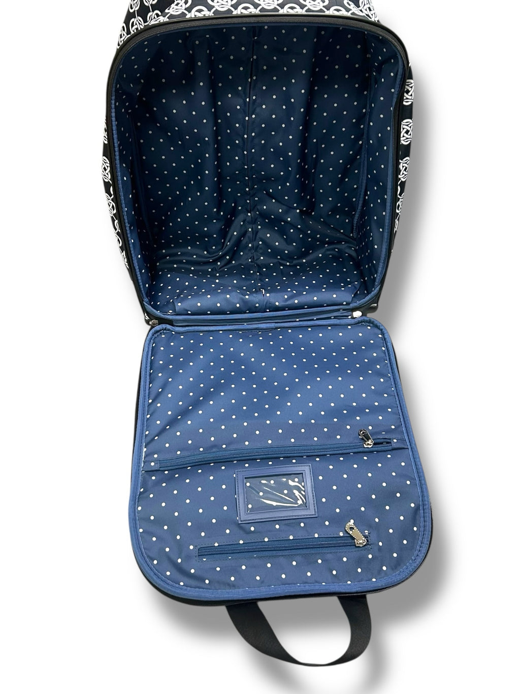 BRIGHTON INTERLOCK WEEKENDER SPINNER CARRY ON SUITCASE BLACK WHITE