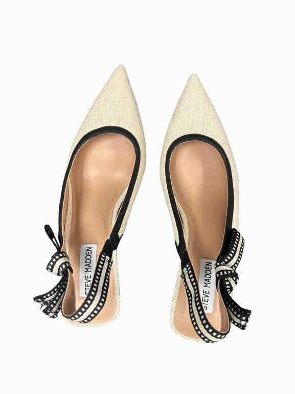 STEVE MADDEN SVALEREE SLINGBACK KITTEN SANDAL SIZE: 9.5