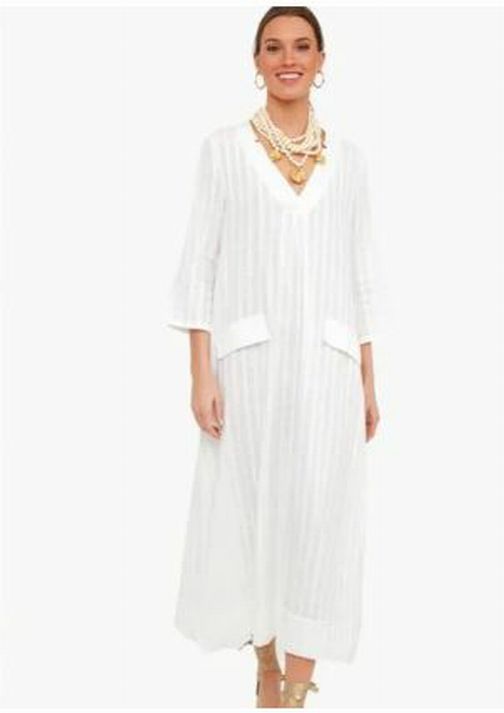 TUCKERNUCK POMANDER PLACE CAROLINA CAFTAN WHITE XXL