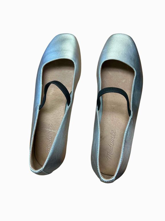 MADEWELL GRETA BALLET FLAT IN METALLIC LEATHER SIZE: 9