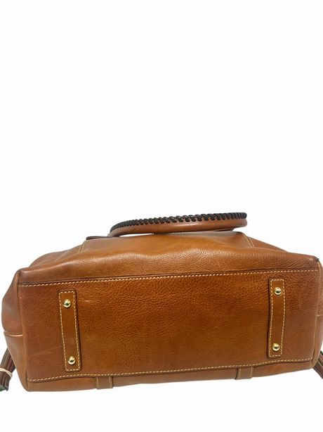 DOONEY AND BOURKE FLORENTINE VACHETTA LEATHER SHOULDER BAG