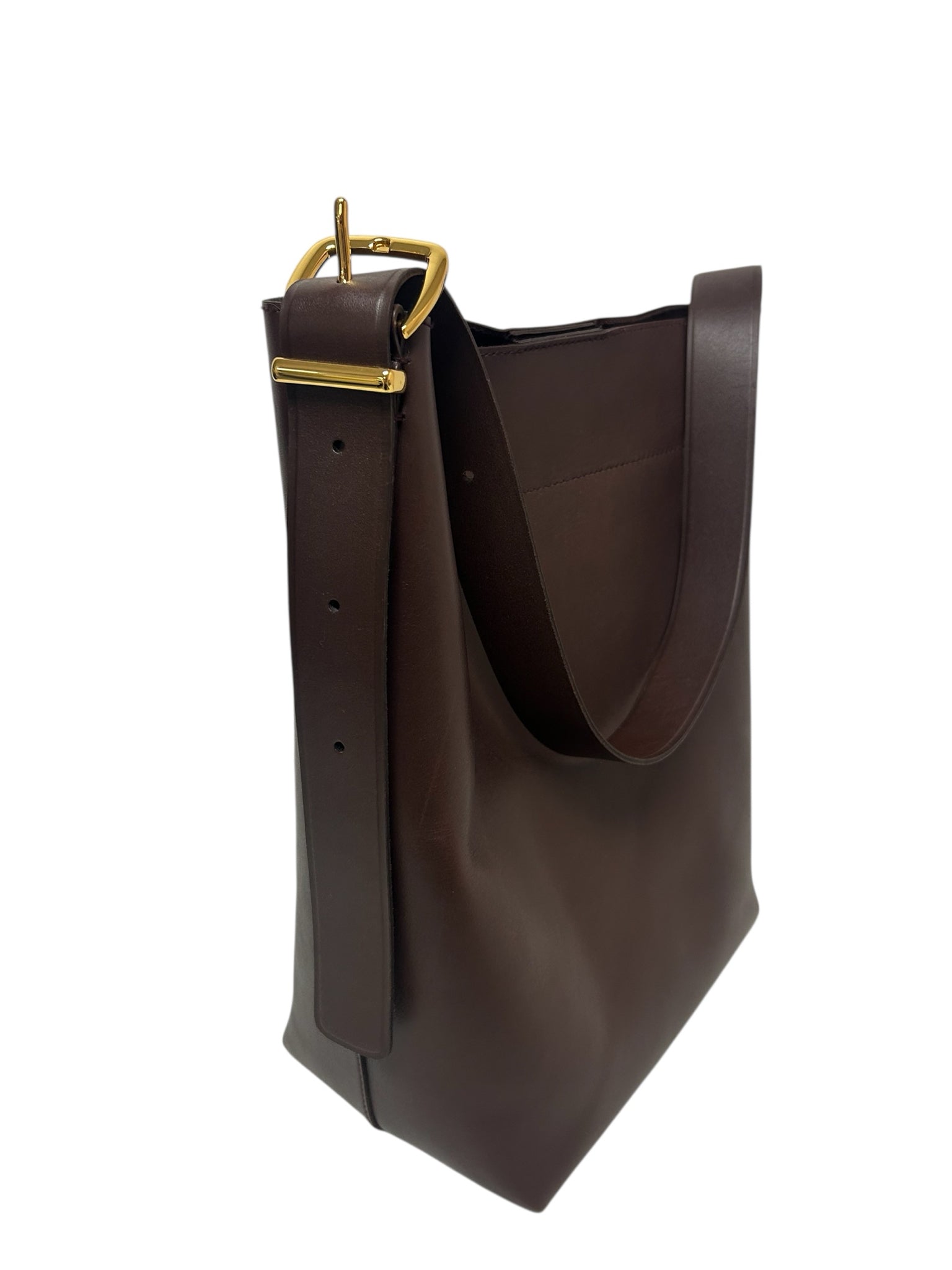 MADEWELL NWT THE ESSENTIAL LEATHER BUCKET TOTE BROWN PURSE