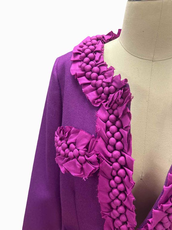 JCREW WOOL SILK BERRY TRIM ASTRID CROP SIZE: 12