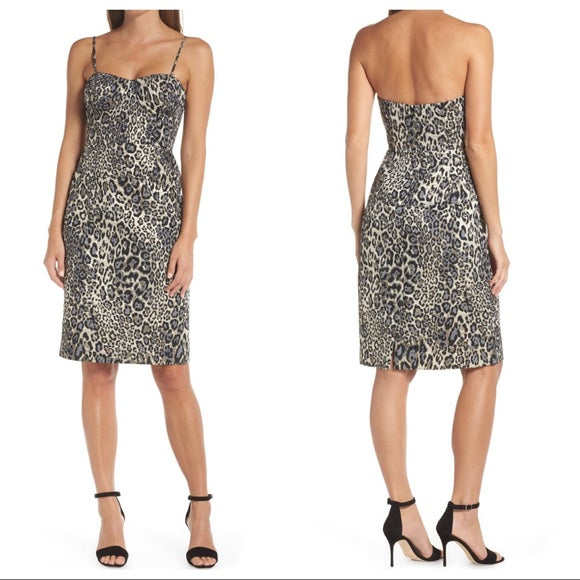 JCREW COLLECTION METALLIC LEOPARD PARTY CHEETAH DRESS SIZE 10