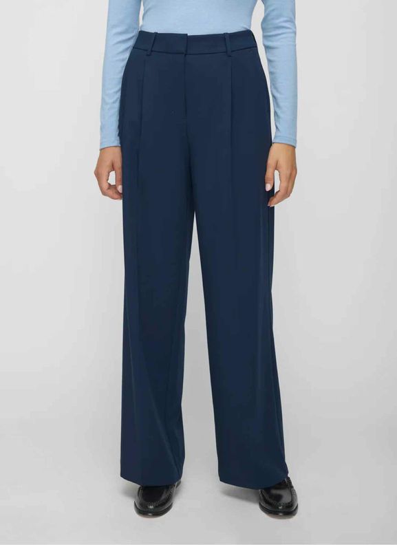 KIT AND ACE WOOL CASHMERE BLEND PLEATED TAPERED TROUSER SIZE: 12