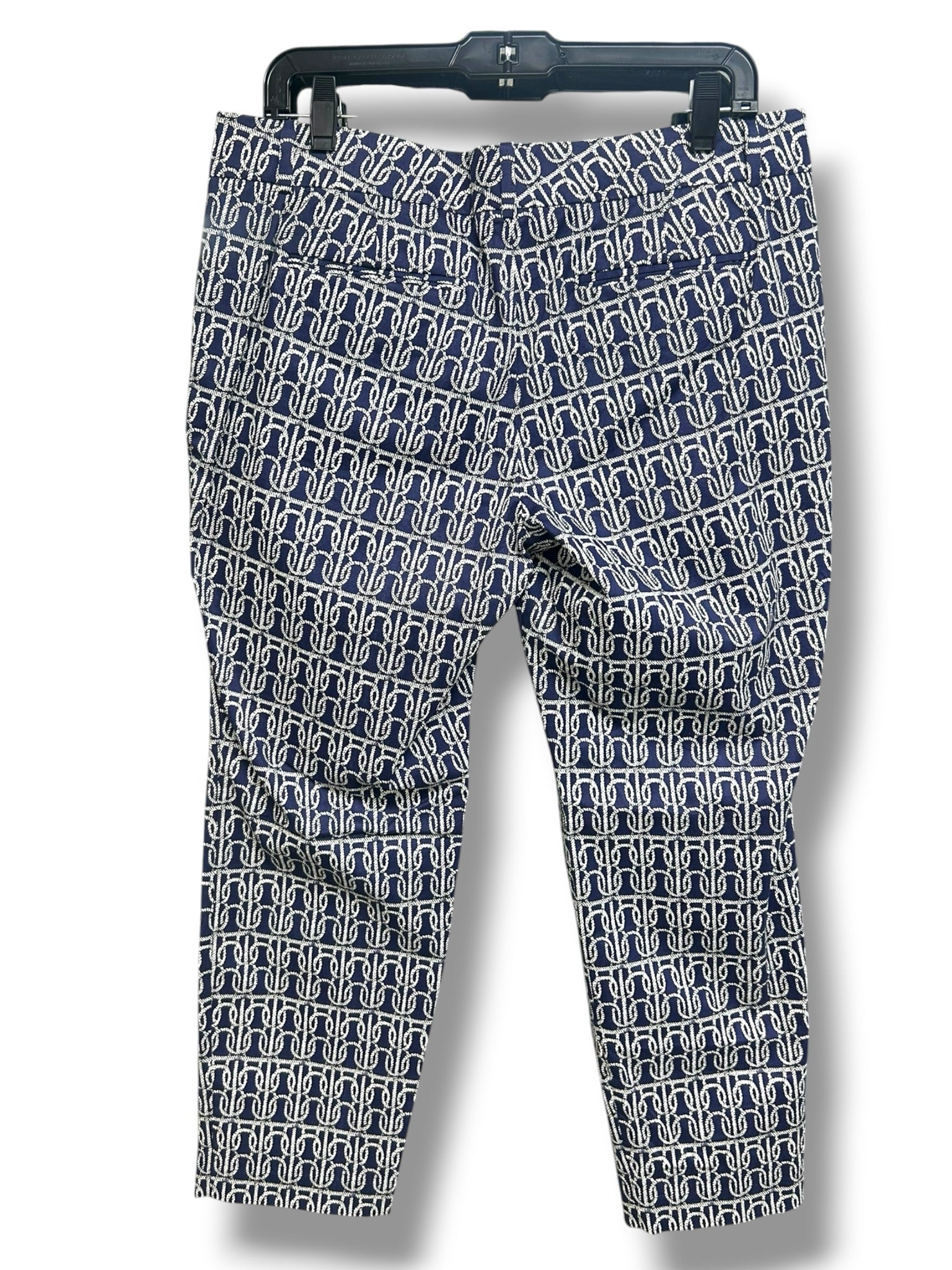 NWT J.CREW NAUTICAL ROPE NAVY CAFE CAPRI SIZE 10