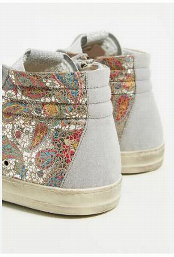 ANTHROPOLOGIE P448 PAISLEY SKATE HIGH-TOP SNEAKER SIZE: 38
