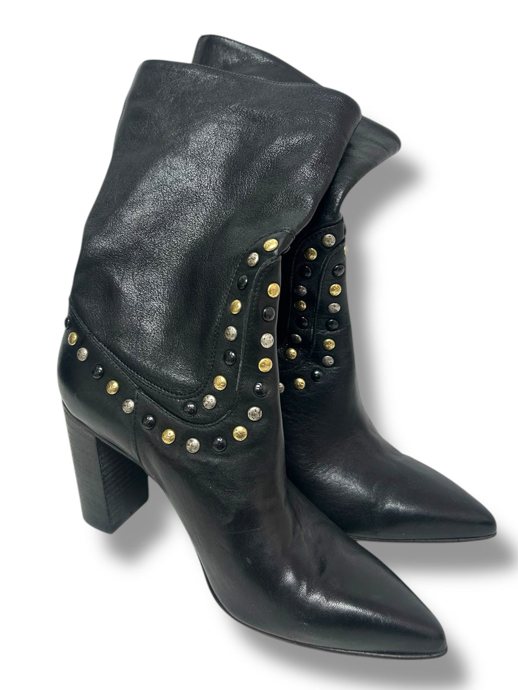 FREE PEOPLE FREE PEOPLE DAKOTA STUDDED LEATHER BOOT SIZE 41