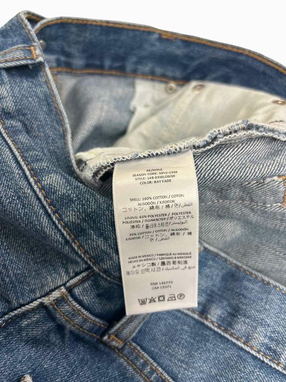 RE/DONE NWT REDONE 90s HIGH RISE LOOSE DISTRESSED JEANS IN NATURAL SONORA SIZE: 26