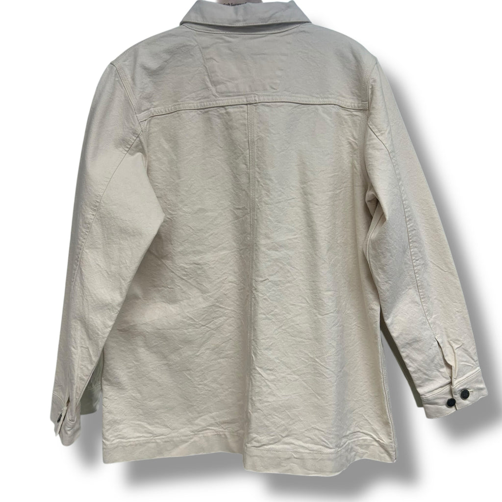 NWT CARHARTT RUGGED FLEX CANVAS CREAM CHORE COAT SIZE LARGE