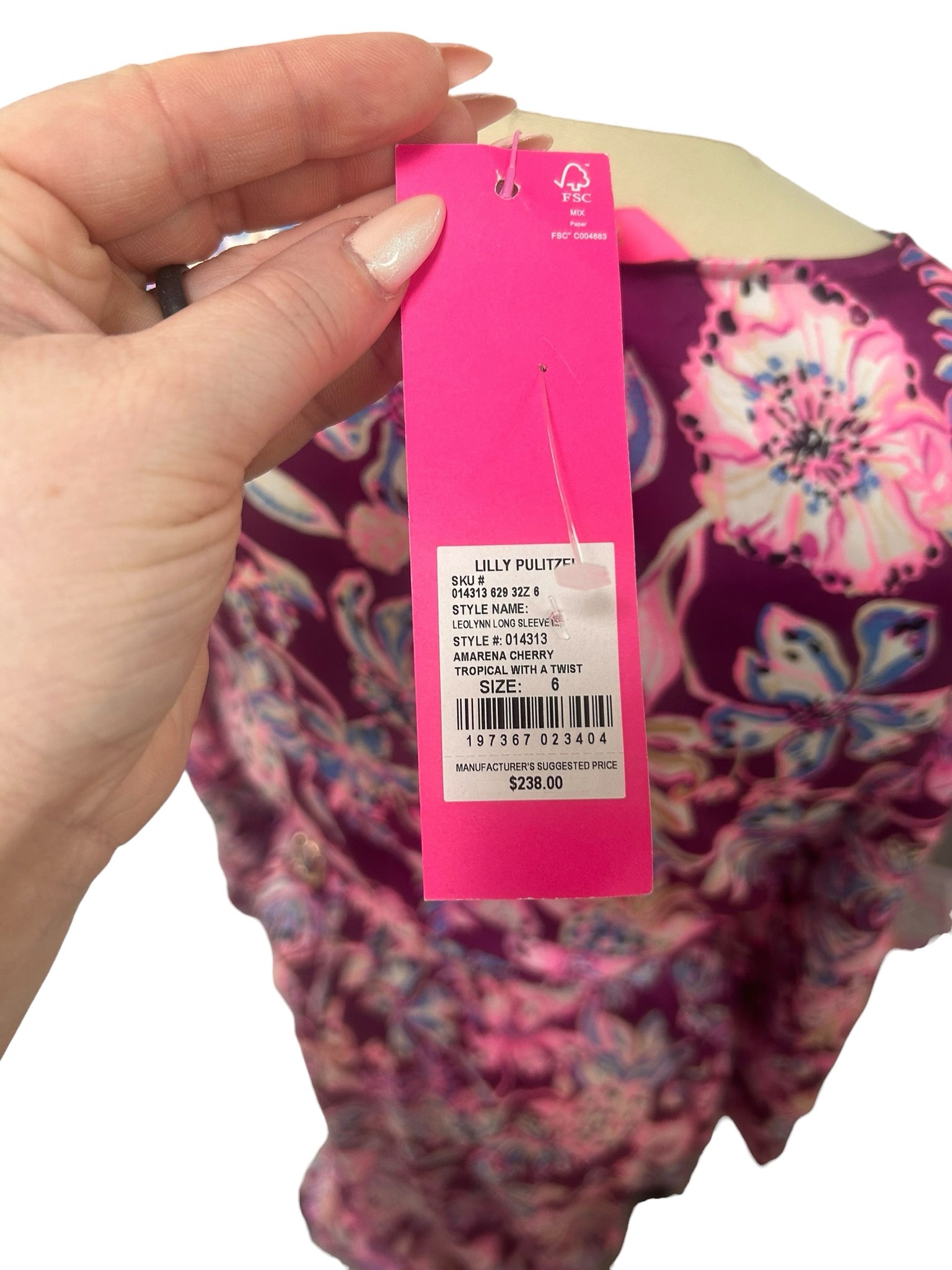 NWT LILLY PULITZER LEOLYNN LONG SLEEVE AMARENA CHERRY MAXI DRESS SIZE 6