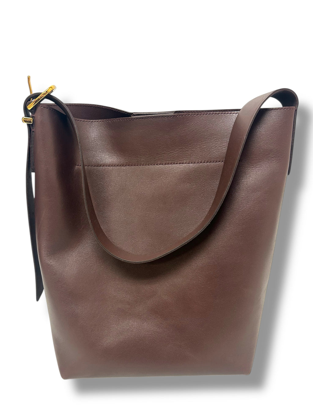 MADEWELL NWT THE ESSENTIAL LEATHER BUCKET TOTE BROWN PURSE