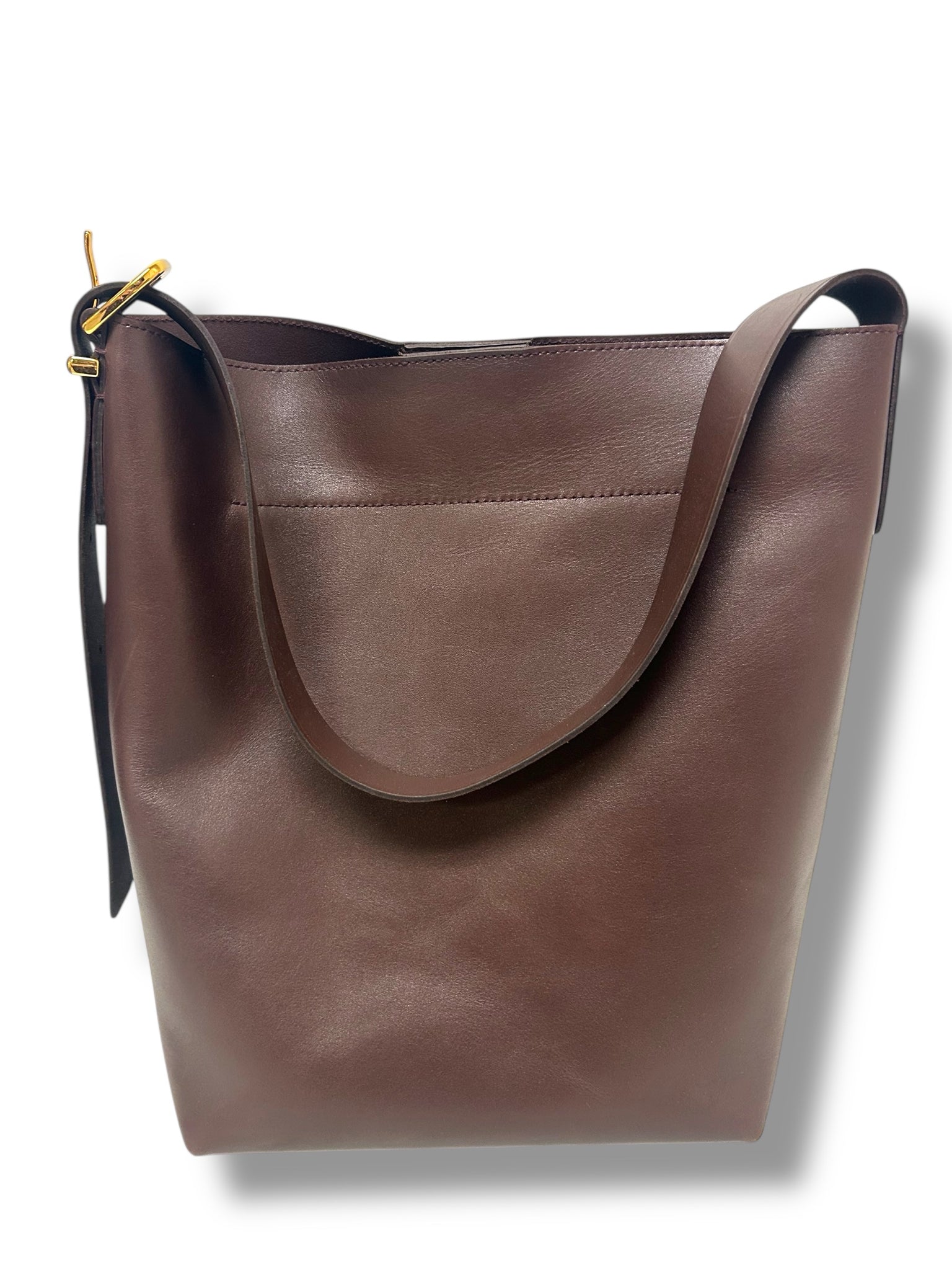 MADEWELL NWT THE ESSENTIAL LEATHER BUCKET TOTE BROWN PURSE