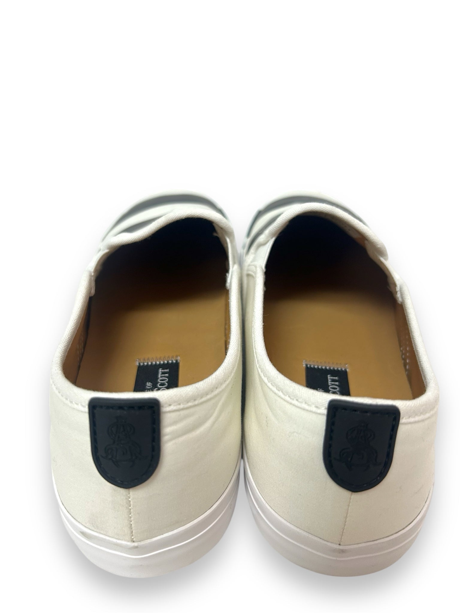 THE OFFICE OF ANGELA SCOTT SLIP ON SHOE WHITE BLACK STRIPE SIZE 39