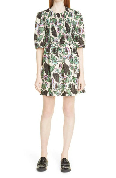 ANTHROPOLOGIE BAUM & PFERDGARTEN AMALDA SMOCKED DRESS SMALL