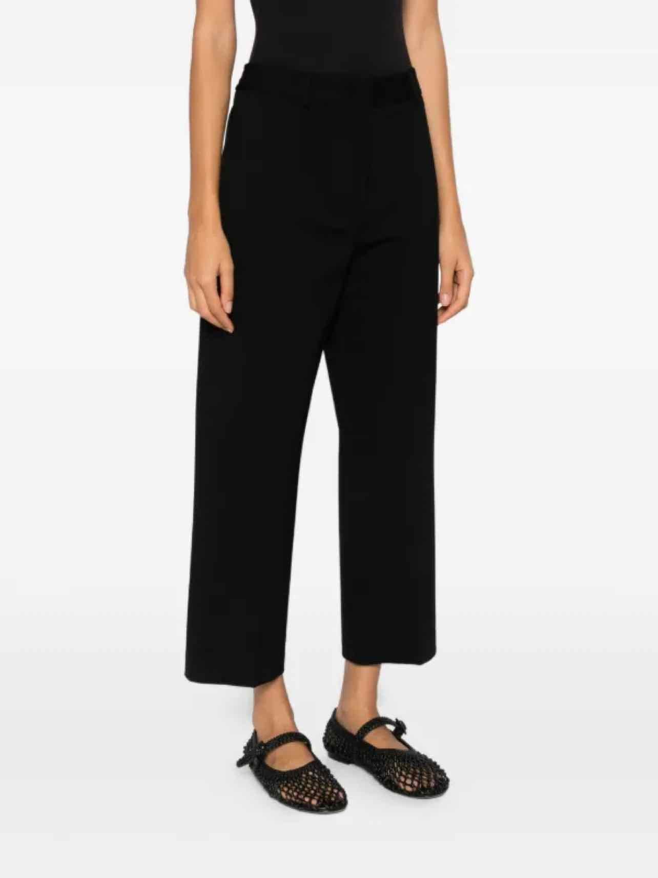 LIVIANA CONTI  WIDE LEG VISCOSE BLEND KNIT TROUSER SIZE: 44