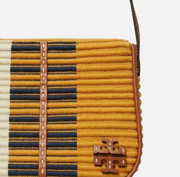 TORY BURCH MCGRAW WOVEN STRIPE BOXY SHOULDER BAG