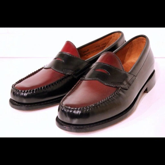 WEEJUNS LIMITED EDITION  FREEPORT WINE/BLACK PENNY LOAFER SIZE 9.5