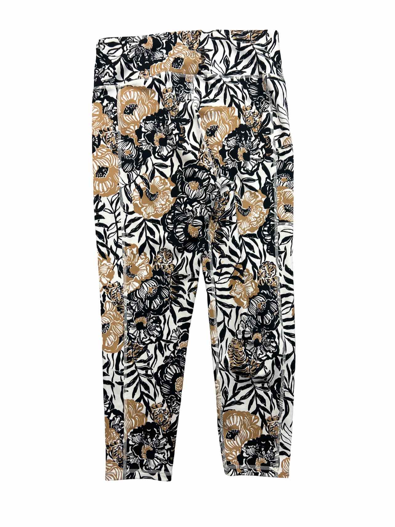 LILLY PULITZER LUXLETIC CORSO ONYX PEONY PARTY LEGGING SIZE: L