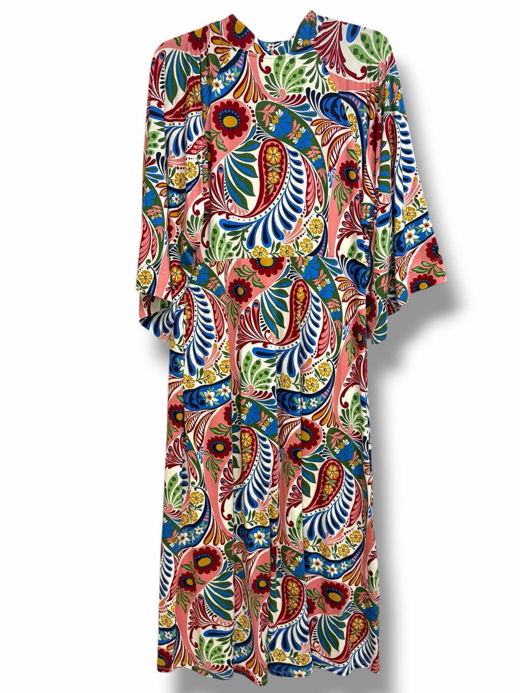 NWT BODEN NELL KIMONO MIDI JERSEY DRESS IN ENCHANTED PAISLEY US SIZE 12