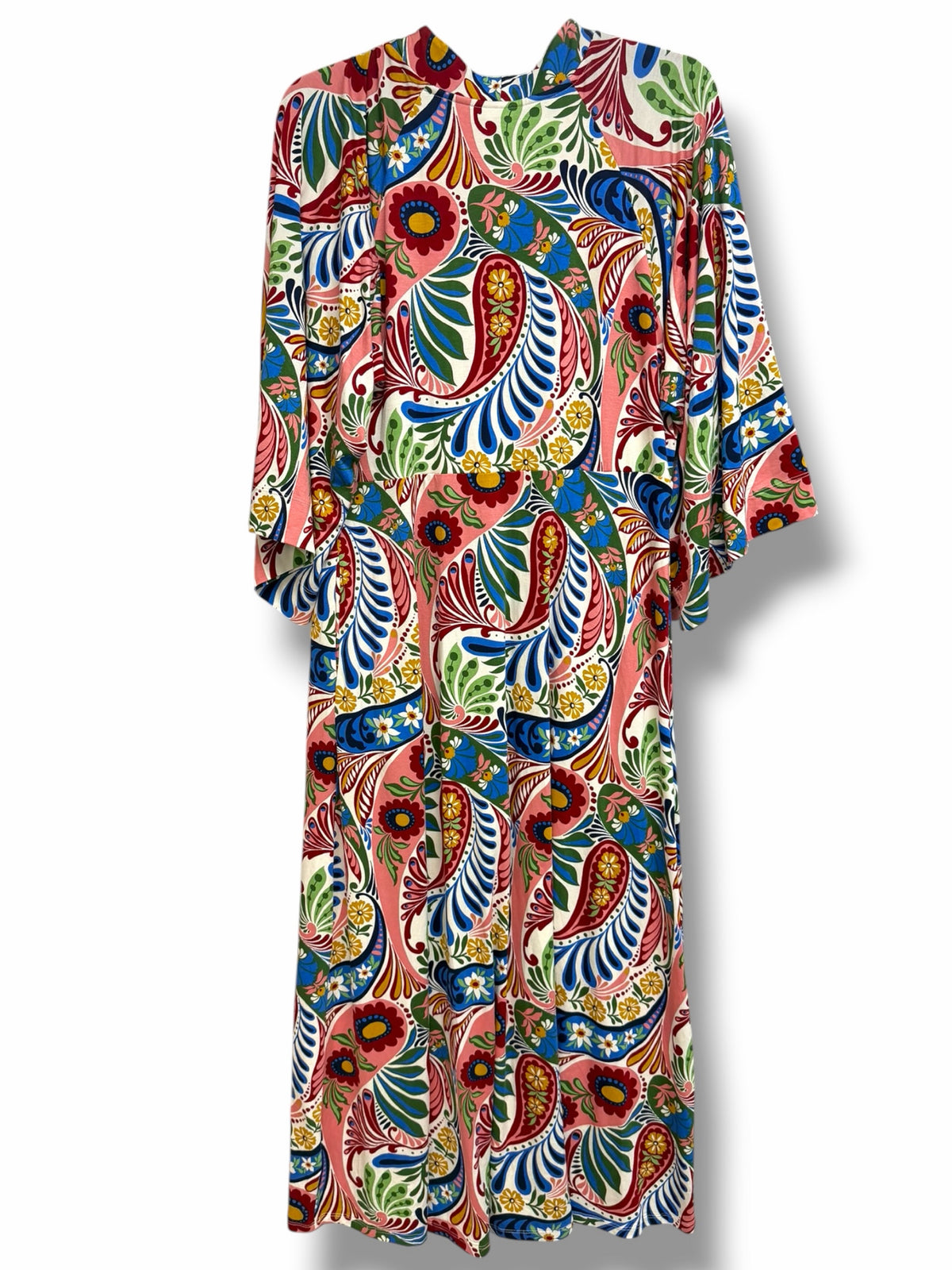 NWT BODEN NELL KIMONO MIDI JERSEY DRESS IN ENCHANTED PAISLEY US SIZE 12