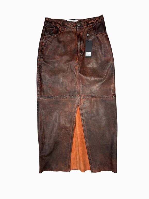 NWT FREE PEOPLE x ONE TEASPOON LEATHER COLUMN SKIRT SIZE: XS