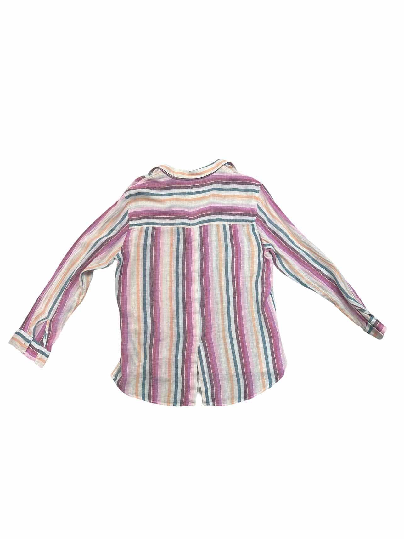 RAILS AVILA STRIPED GAUZY BOYFRIEND SHIRT SIZE: M