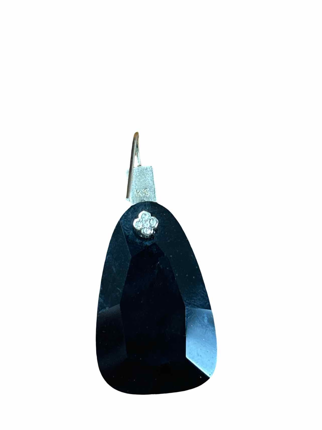 KENDRA SCOTT MARTY FACETED BLACK STONE GOLD TONE