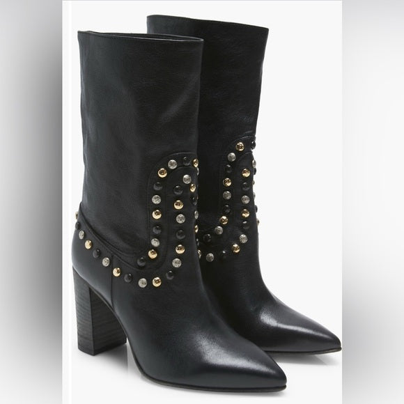 FREE PEOPLE FREE PEOPLE DAKOTA STUDDED LEATHER BOOT SIZE 41