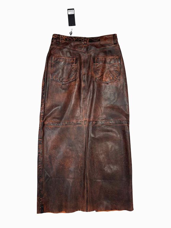 NWT FREE PEOPLE x ONE TEASPOON LEATHER COLUMN SKIRT SIZE: XS