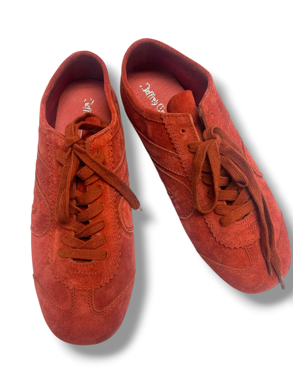 JEFFREY CAMPBELL NWOB ALETA LOW TOP SNEAKER IN RED SUEDE SIZE 9