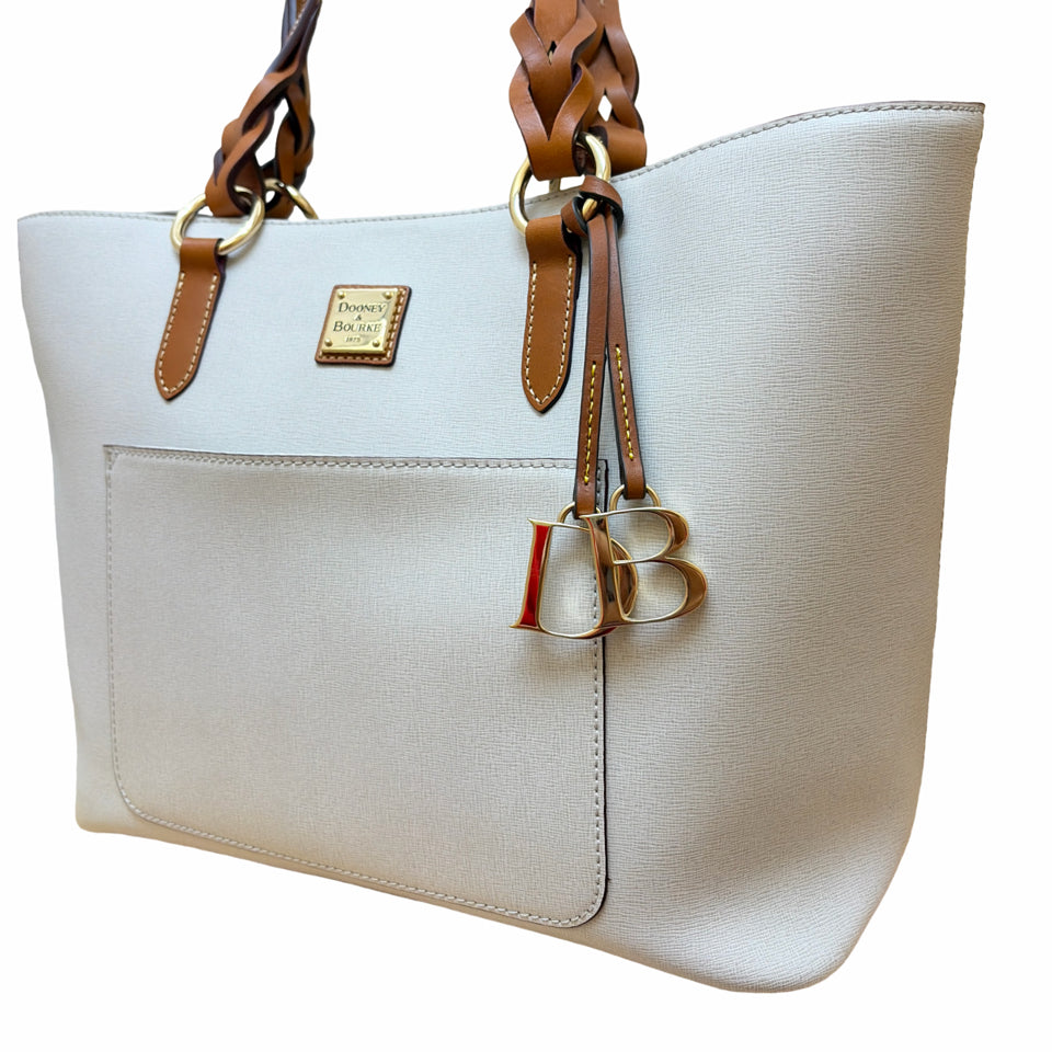 DOONEY & BOURKE TAMMY LARGE TOTE SAFFIANO "LINEN" LEATHER