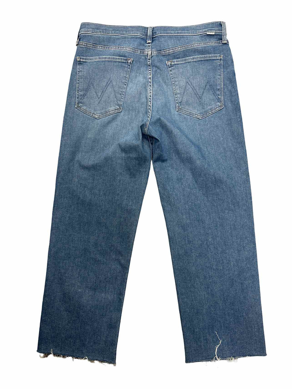 MOTHER THE MID RISE RAMBLER ZIP ANKLE FRAY SIZE: 34
